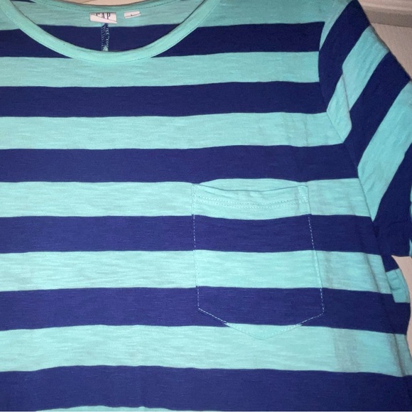 BRAND NEW GAP T-SHIRT DRESS - BLUE + AQUA - Picture 3 of 5